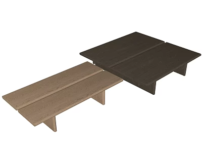 Coffee table solid wood coffee table 3d model