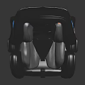 Moon Black And Gray Child Safety Seat With Harness And Colorful Base Details
