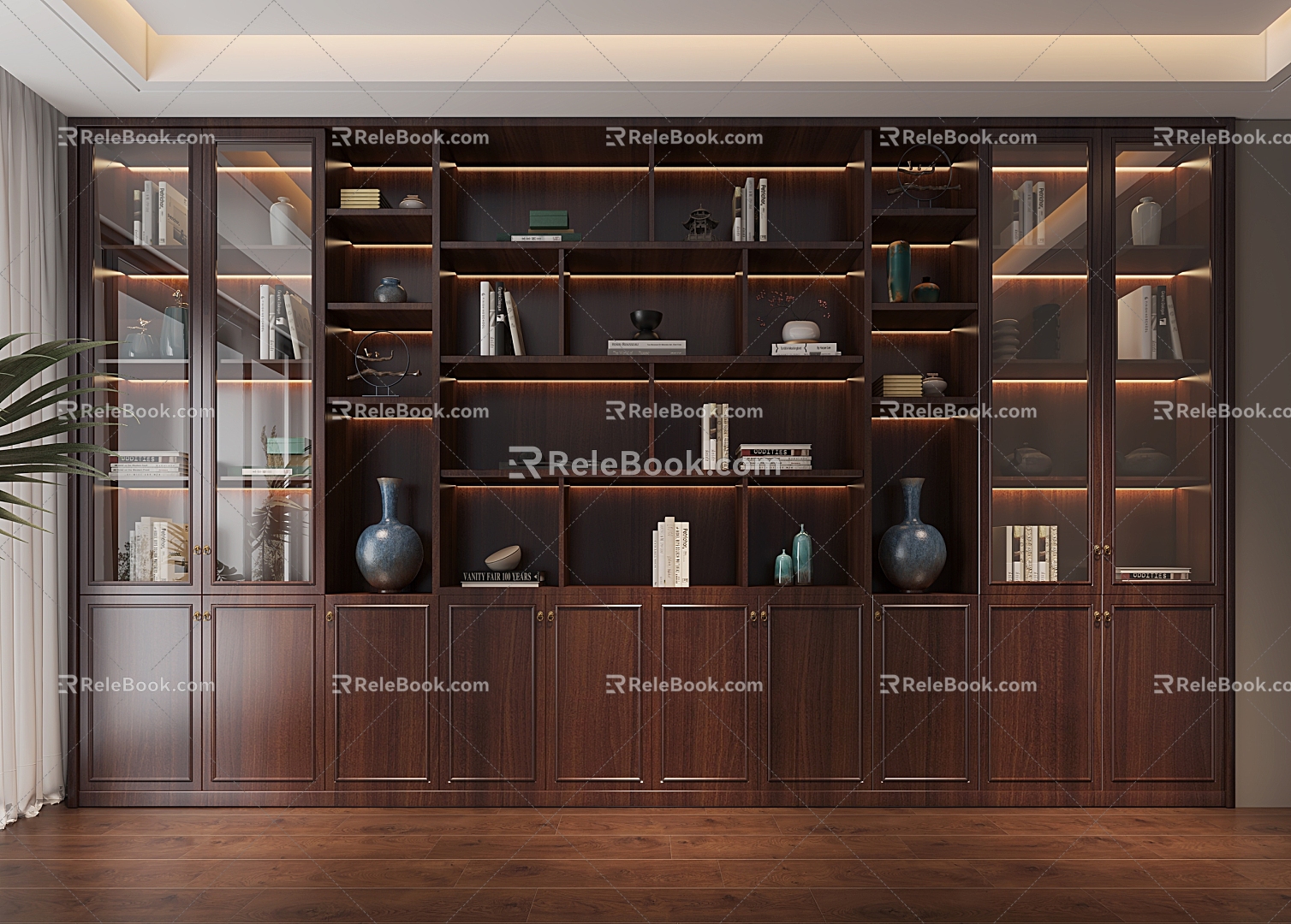 New Chinese Bookcase 3d model