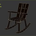 Classic Dark Solid Wood Rocking Leisure Chair For Cozy Home Indoor Daily Relaxing Moments