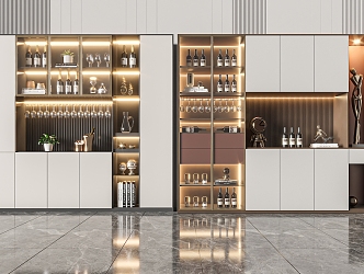 Modern Wine Cabinet 3d model