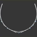 Elegant Silver Crown With Sparkling Blue Gemstones And Intricate Decorations