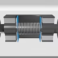 Mechanical Metal Bellows Flexible Joint With Blue Seals And Cylindrical Ends