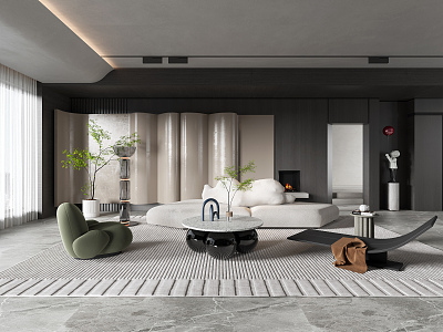 modern living room model