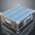 Durable Metal Equipment Case With Hard Shell Carrying Handle Secure Latches And Top Stripe Design