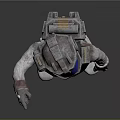 3D Render Of Astronaut In Gray Spacesuit With Blue Visor Helmet Waving Hand
