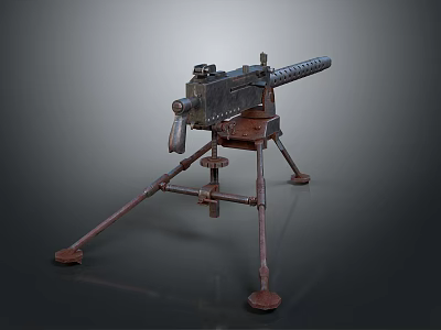 Modern Browning Machine Gun Browning Gatling White 3d model Modern Browning Machine Gun Browning Gatling White 3d model