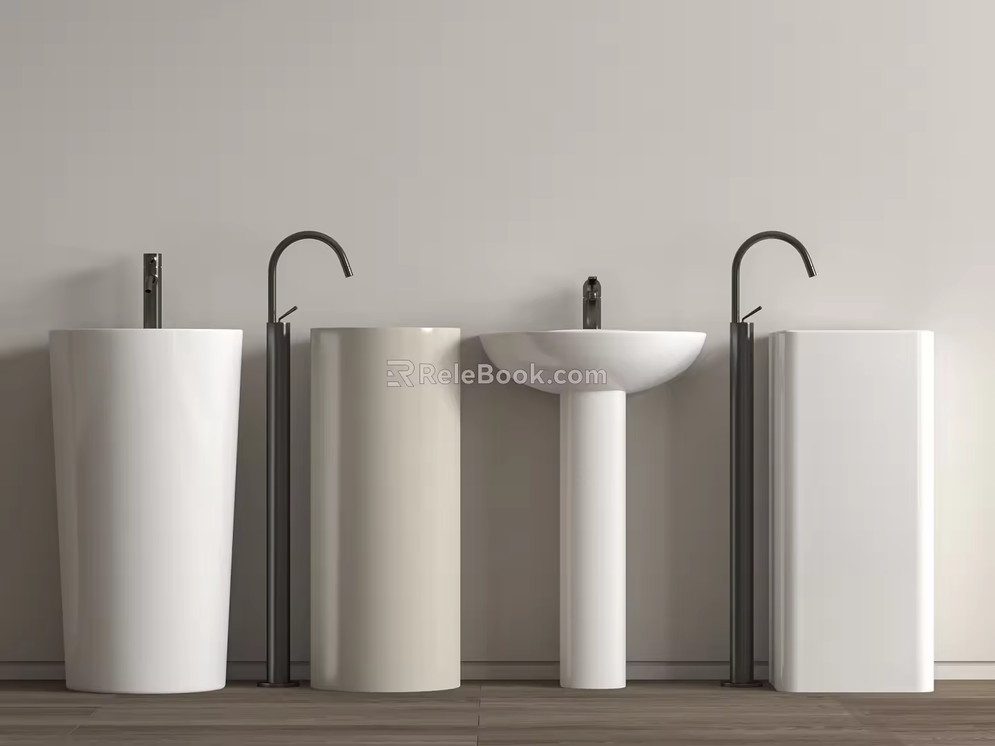 Washstand basin Column basin 3d model