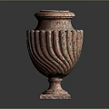Vintage Red Decorative Vase With Intricate Carved Patterns And Stable Base For Home Decor
