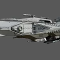 Futuristic Sci Fi Starship With Intricate Metallic Surface And Detailed Structure