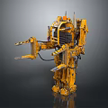 Mech Warrior Mech Soldier Machine Battlearm Mechanical Battlearm Machine Fighter Robot 3d model