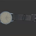 Classic Fashion Watch With Brown Leather Strap White Dial Silver Case And Metal Buckle For Daily Accessory