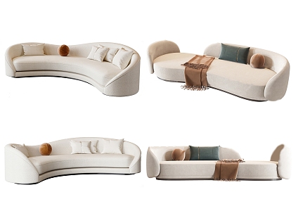 Modern shaped sofa 3d model