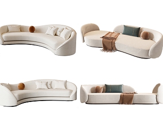 Modern shaped sofa 3d model