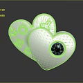 Modern monitoring head heart-shaped camera security monitoring 3d model
