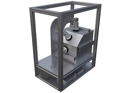 Industrial Equipment With Heavy Duty Metal Frame And Mechanical Components 3d model