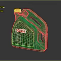 Castrol Green Oil Container with Red Cap for Daily Household Supplies