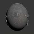 Ancient Metal Helmet As Protective Weapon With Riveted Design And Spiked Top