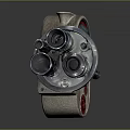 Vintage Movie Camera With Multiple Lenses And Retro Mechanical Design