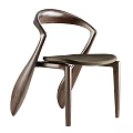 Modern Wooden Dining Table Set With Oval Top And Stylish Legs And Matching Chairs