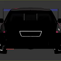 Modified Race Car Featuring Vibrant Colorful Graphics And Blue Rear Spoiler