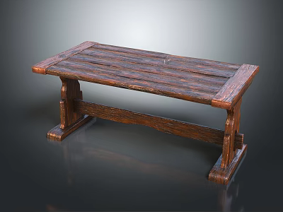 Wooden Outdoor Chair With Slatted Seat For Garden Patio Furniture 3d model