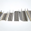 Various Safety Fence Designs Featuring Staircase and Metal Structures for Different Areas