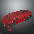 Red Sports Car With Sleek Aerodynamic Design And Black Alloy Wheels On Reflective Surface