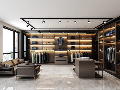 Men's clothing store 3d model