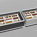 Freezer Fried String Cabinet Refrigerator 3d model