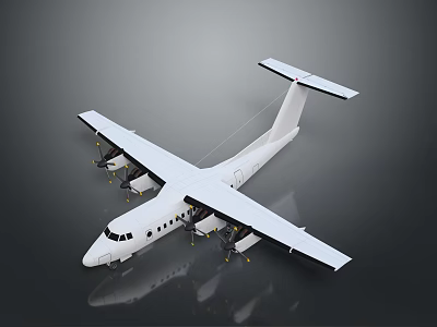 Space and Aerospace White Transport Aircraft With Multiple Engines Wing Structure For Rocket Missions 3d model