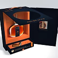 Davidoff XO Themed Decorative Ornament Set With Dark Blue Box And Orange Accents