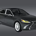 Black Lexus Sedan With Sleek Design White Alloy Wheels And Yellow Headlights