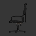 Ergonomic Black Leather Office Chair With High Back Armrests And Wheeled Base