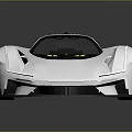 Futuristic White Sports Car With Sleek Design Transparent Roof And Black Wheels