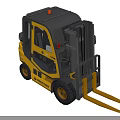 Jungheinrich Yellow Black Industrial Forklift With Cabin And Heavy Duty Tires