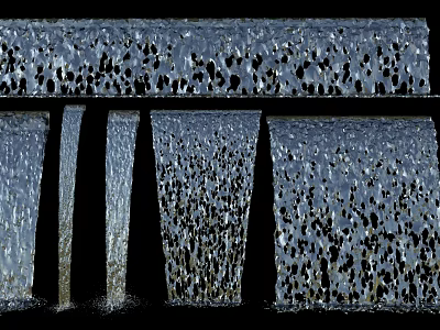 Modern Water Flow Water Curtain Fountain Water Column Water Flower Water Scene Water Drops Fold Water 3d model