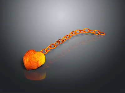 Durable Orange Metal Chain Wrench Hardware Tool For Industrial And Home Use 3d model