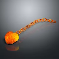 Durable Orange Metal Chain Wrench Hardware Tool For Industrial And Home Use