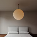 Antique Double Bed Fabric Double Bedding Four-piece Marble Table Lamp Texture Carpet 3d model
