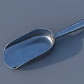 Metal Kitchen Scoop With Long Handle Smooth Surface For Food Preparation