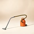 Modern Orange Vacuum Cleaner With Long Hose And Wheels For Home Cleaning