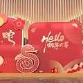 Modern Year of the Snake Shang Chao Mei Chen Year of the Snake Pin DP Point Year of the Snake 3d model