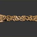 Elegant Golden Ring With Intricate Decorative Patterns And Gemstone Detail For Fashion Accessories