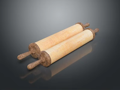 Wooden Rolling Pins For Kitchen Baking With Smooth Surface And Comfortable Handles 3d model