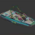 Turquoise And White Modern Yacht With Stylish Design
