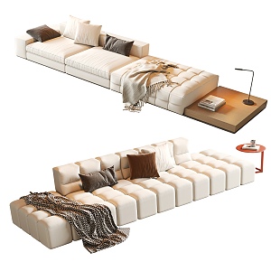 Modern Multiplayer Sofa Module Sofa Combination Three-Seat Sofa Living Room Sofa 3d model