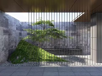 Modern Landscape Sketch Courtyard Landscape 3d model