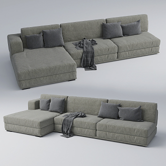 Modern Multiplayer Sofa Corner Sofa 3d model