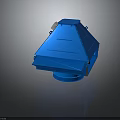 Blue Industrial Conical Ventilation Equipment With Base And Top Structure